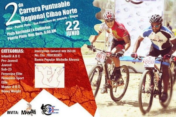 Realizarán en Puerto Plata segunda puntuable de ciclismo de la región Norte 2014