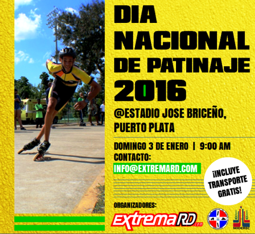 Puerto Plata será sede de evento deportivo el 3 de Enero para celebrar el Día Nacional del Patinaje