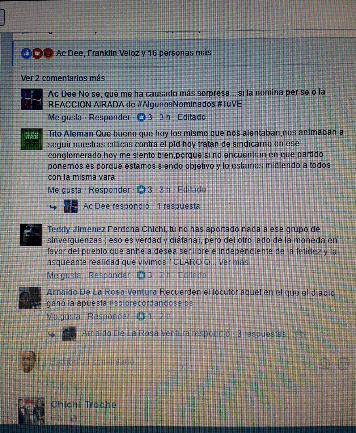 La nómina de Paliza