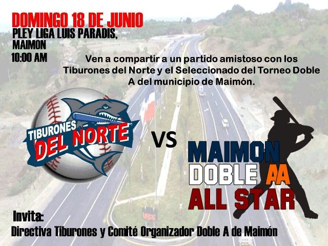 Tiburones del Norte realizarán un encuentro de fogueo con equipo de béisbol clase A de maimón