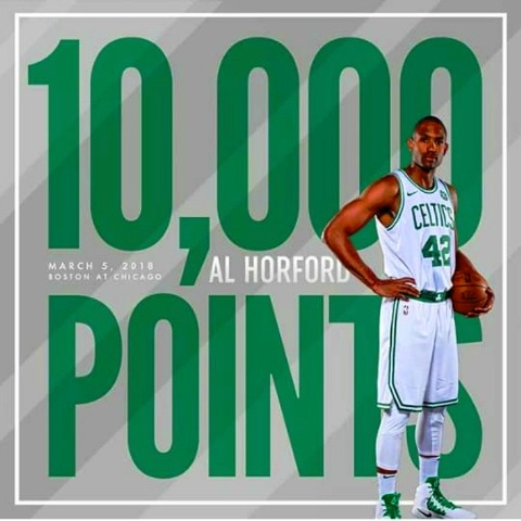 Atleta nativo de Puerto Plata Al Horford llega a los 10 mil puntos en su carrera profesional de la NBA