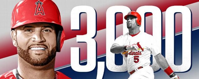  ¡Tremenda Hazaña!  Pelotero dominicano Albert Pujols conecto anoche su hit 3 mil en Grandes Ligas