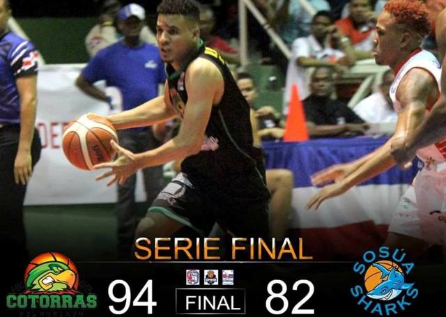 Cotorras del Gustavo le ganan a Sharks de Sosúa consiguiendo su segundo triunfo en serie final baloncesto superior de Puerto Plata