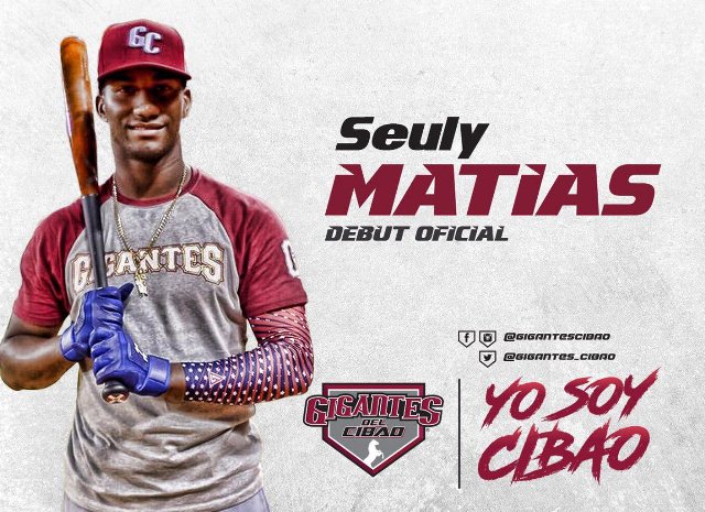 Cotizado prospecto puertoplateño Seuly Matías debuta en la pelota criolla con Gigantes del Cibao
