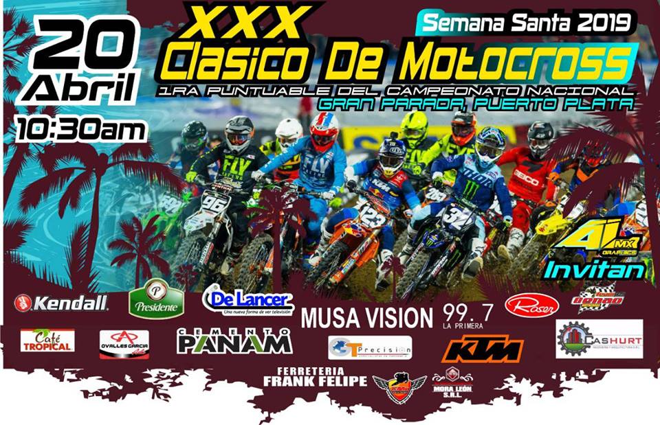 Realizan hoy en pista La Gran Parada de Puerto Plata tradicional campeonato internacional de motocross 