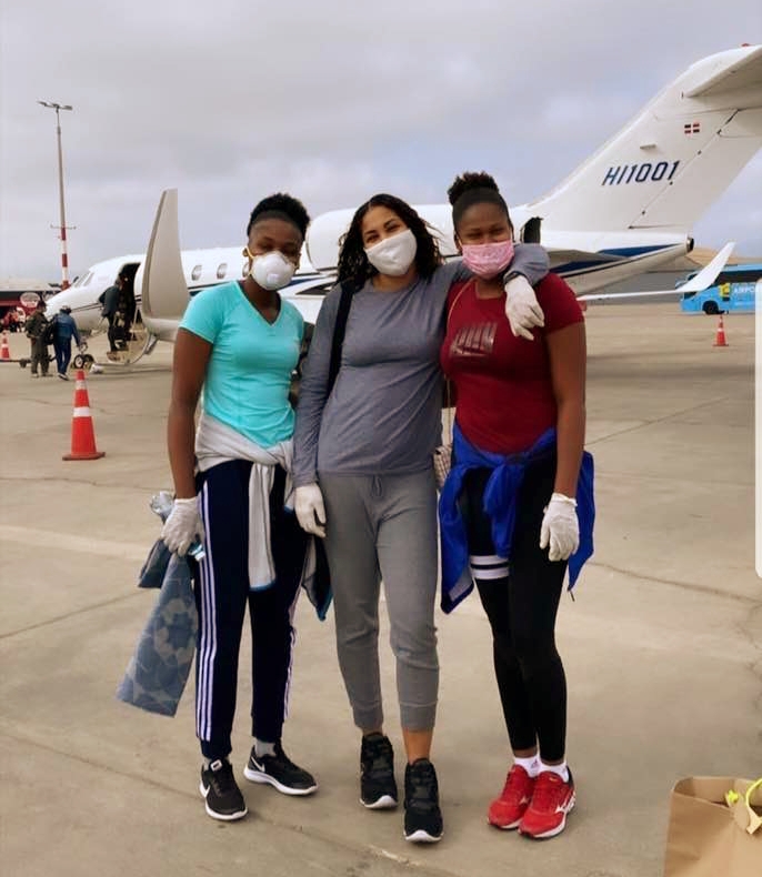 Atleta puertoplateña y dos compañeras regresan al país tras estar varadas en Perú por emergencia del Coronavirus
