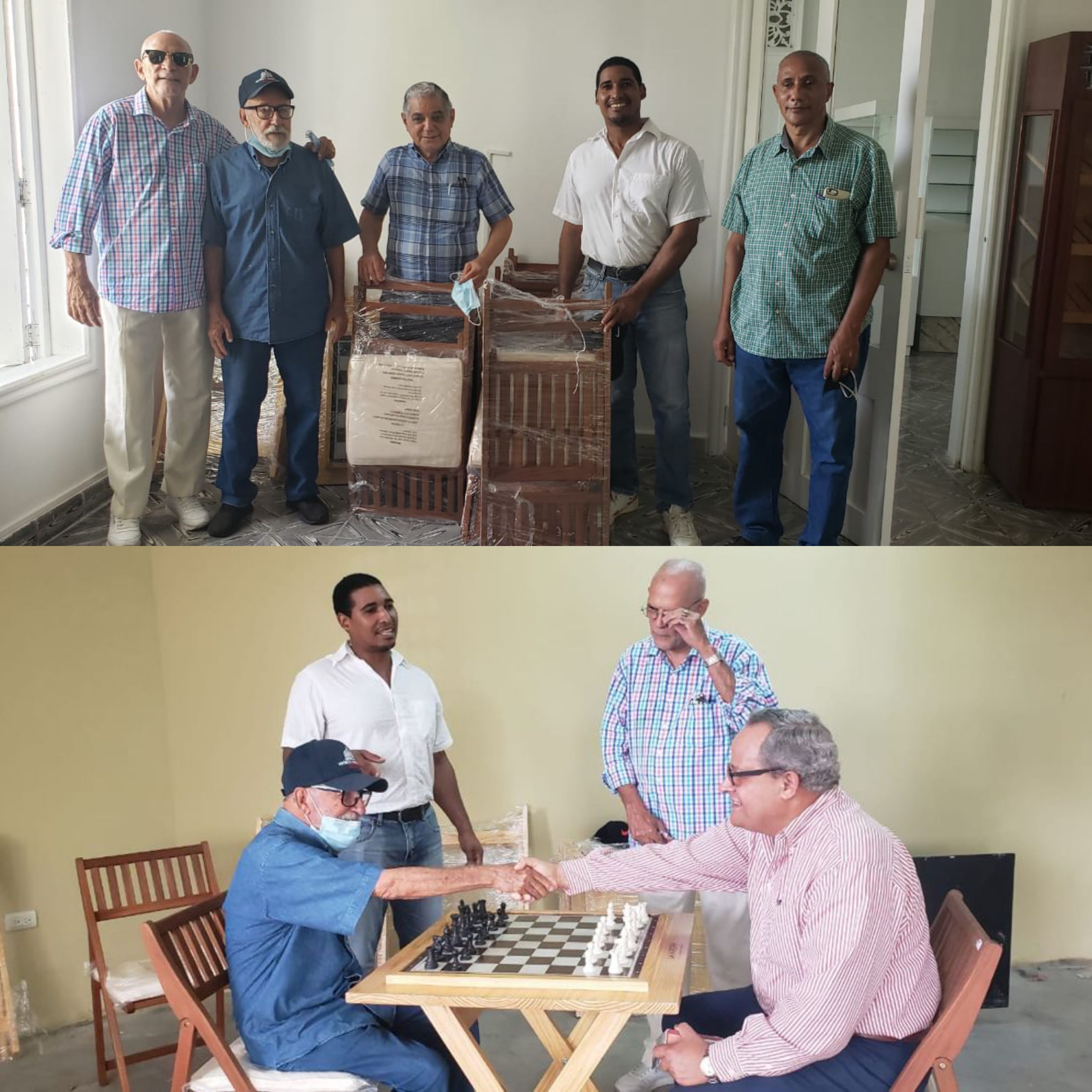 Tabacalera de Santiago dona mesas y sillas al Club de Ajedrez Gregorio Luperón de Puerto Plata