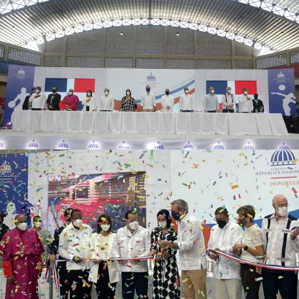 Presidente Abinader reinauguró techado Fabio Rafael González luego de una remoción total de dichas instalaciones deportivas