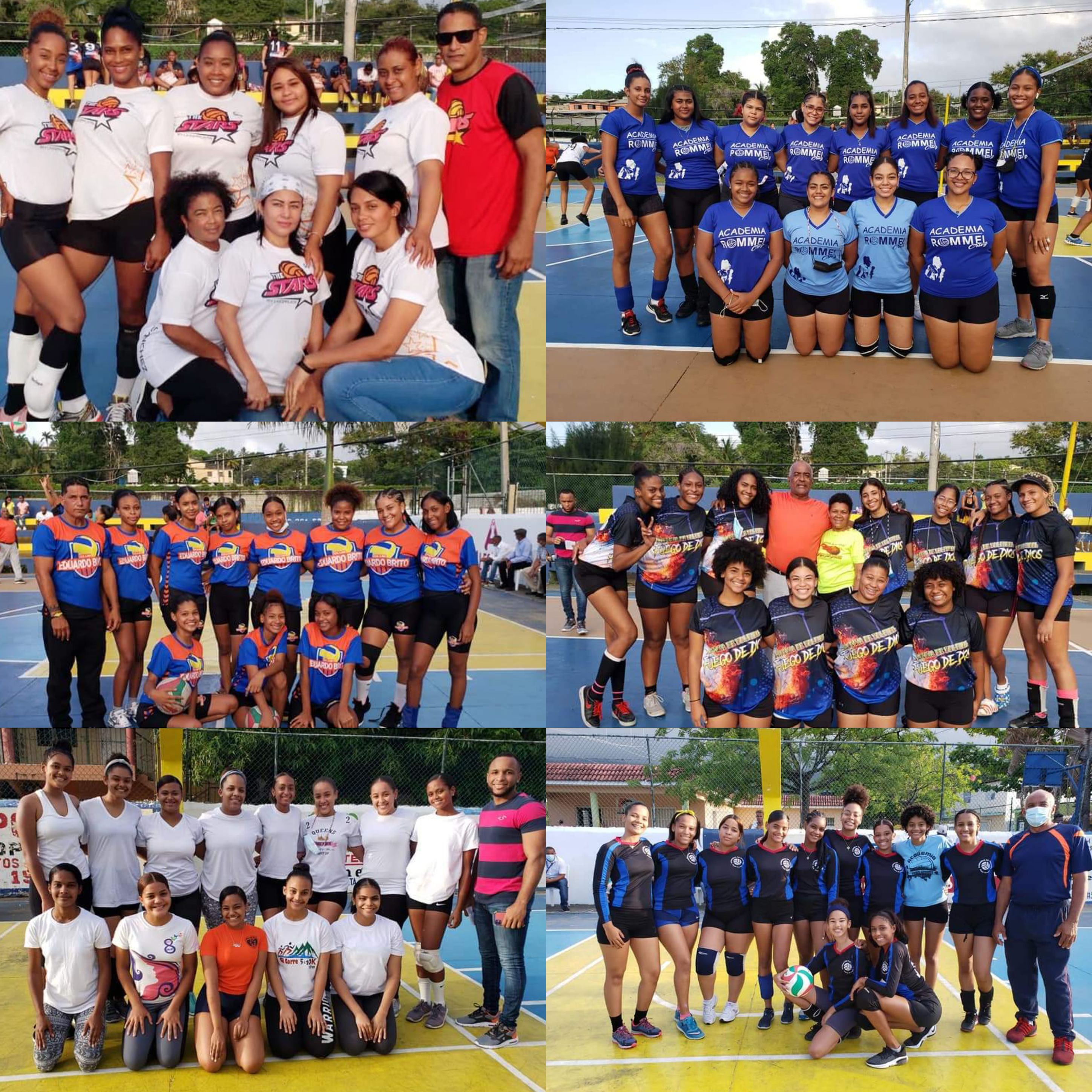 Inauguran torneo de voleibol femenino en el Club Eduardo Brito con la participación de 6 equipos