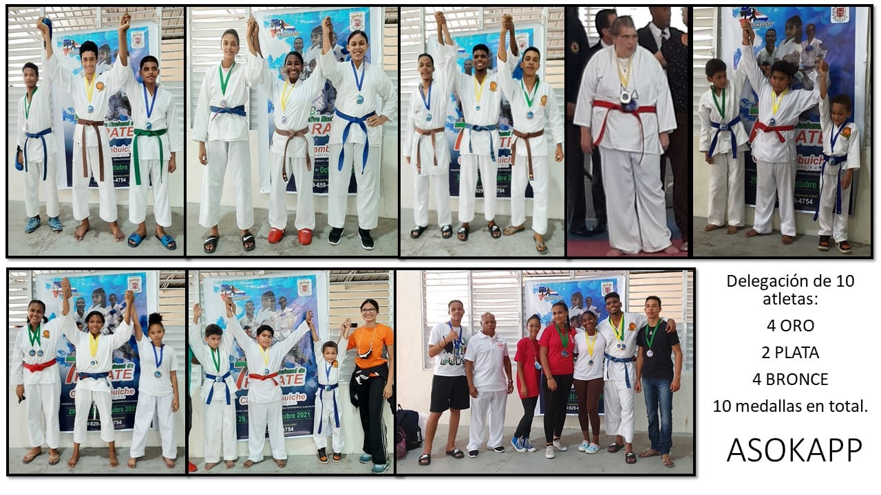 Karatecas de Puerto Plata conquistaron 10 medallas en torneo nacional efectuado en Santiago