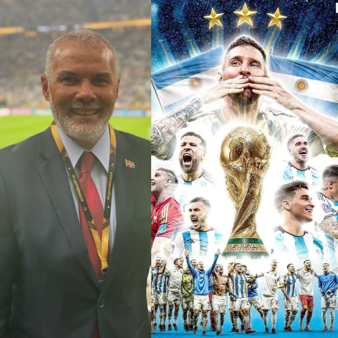Federado puertoplateño estuvo presente en Copa Mundial de Fútbol donde Argentina venció a Francia