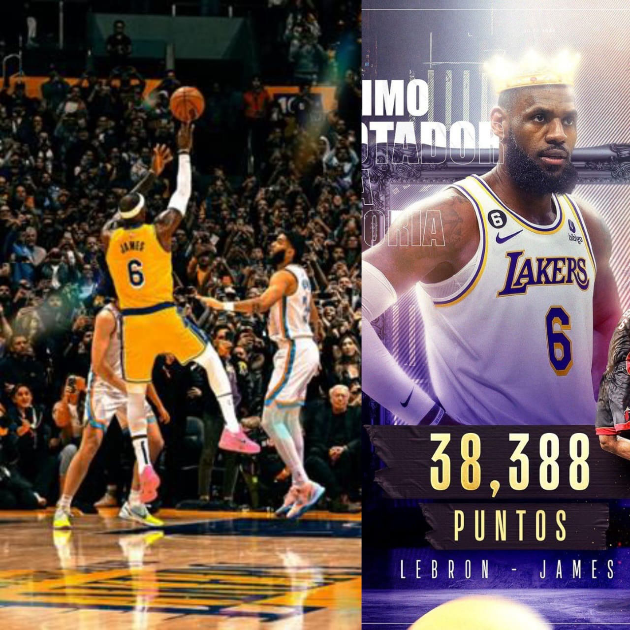 LeBron James supera a Kareem Abdul-Jabbar como jugador con más puntos anotados en la NBA 