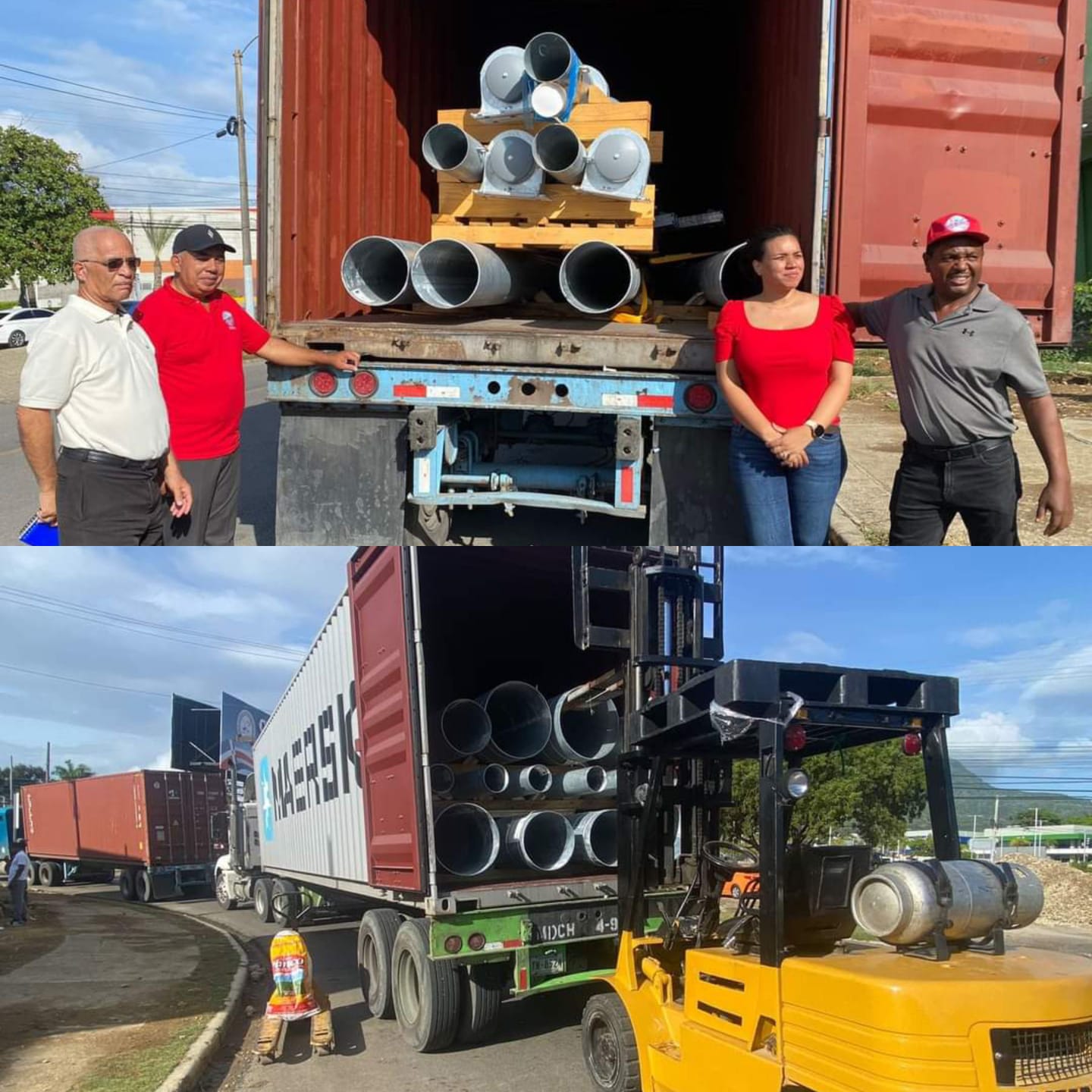 Llegan luces que serán instaladas en el remozado estadio de béisbol José Briceño de Puerto Plata