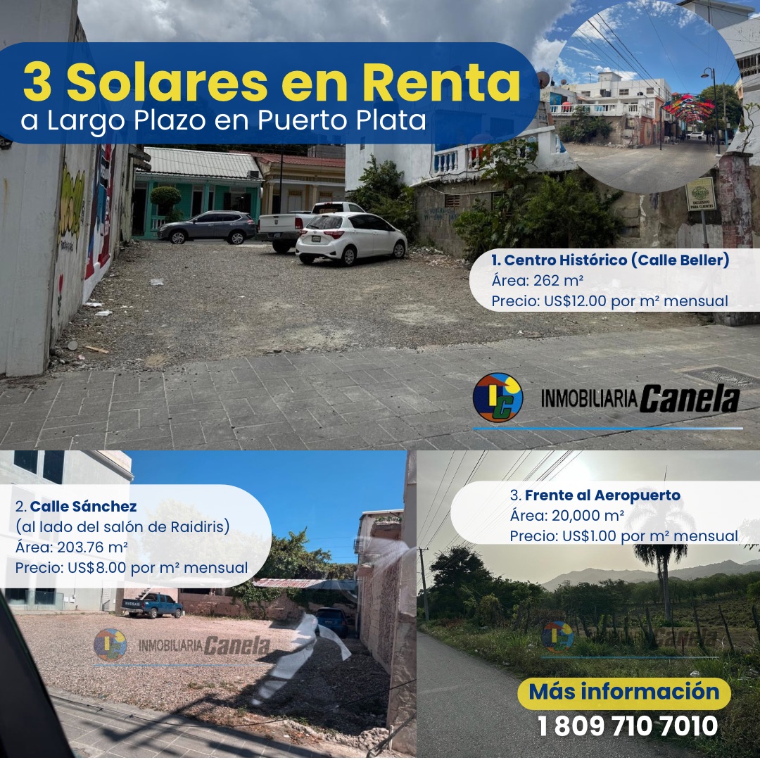 Solares en renta a largo plazo en Puerto Plata