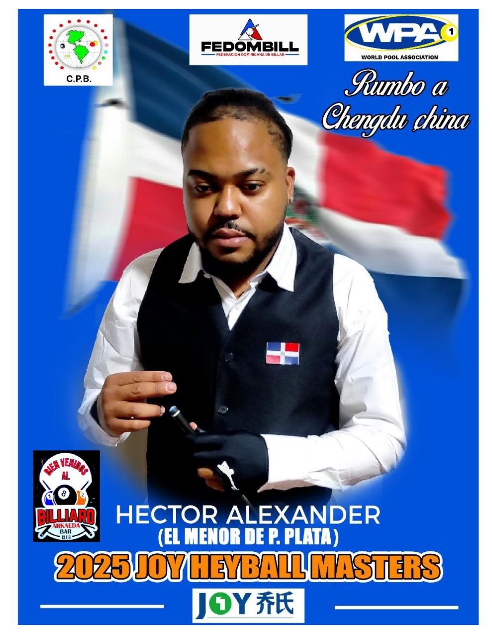   Joven puertoplateño representará a RD en Master Internacional de Billar en China  
