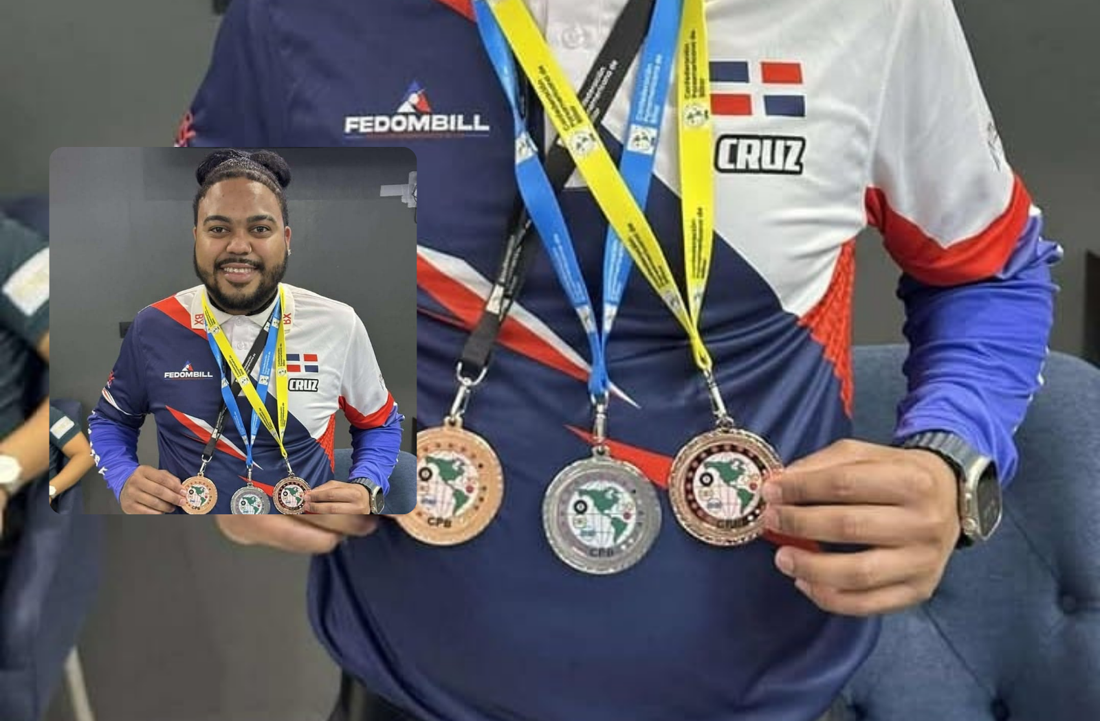 Billarista puertoplateño gana 3 medallas en Juegos Panamericano Honduras 2025  