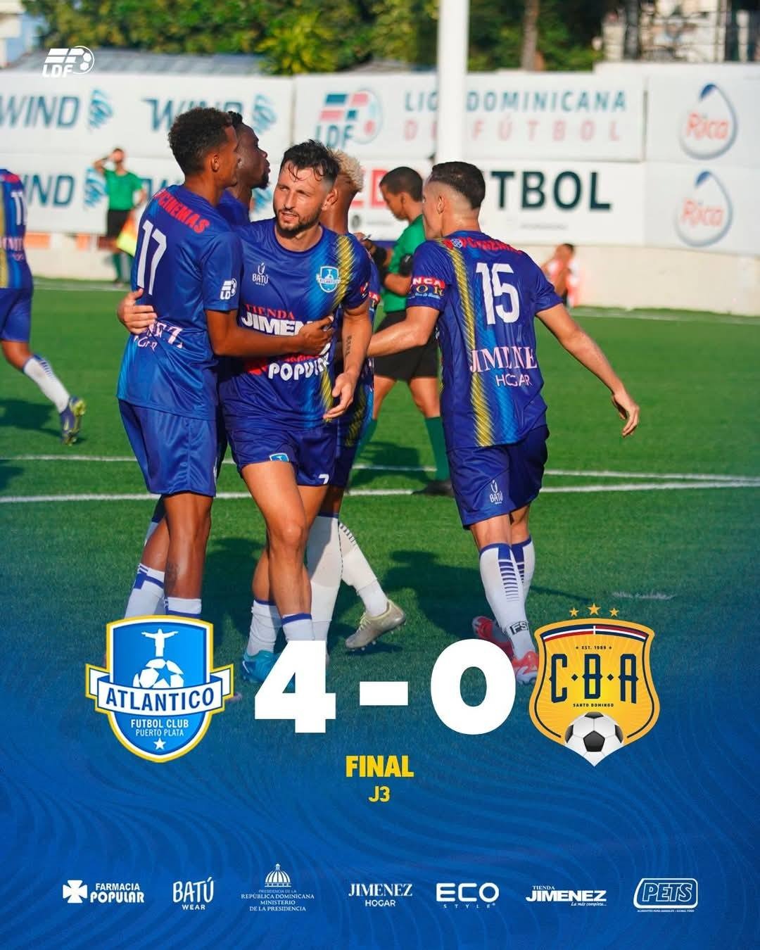 Atlántico FC logra su primera victoria ante el Club Barcelona Atlético de Santo Domingo