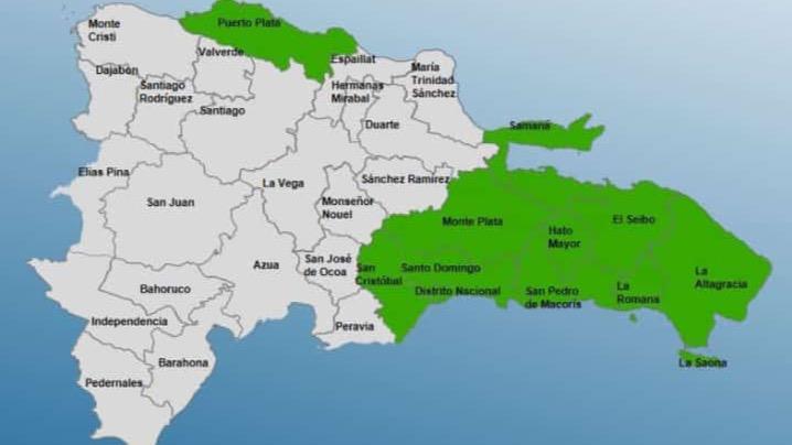 COE emite alerta verde para Puerto Plata y otras localidades del país por lluvias intensas